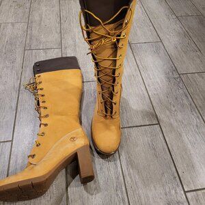 Timberland Tall Lace-Up Heeled Boots – Women's Size 8.5